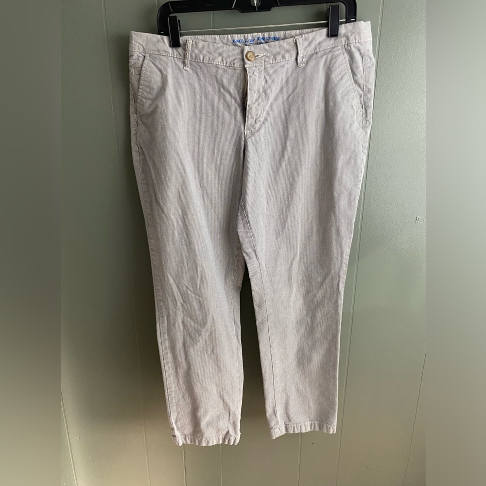 Gap - Skinny Boyfriend Blue/White Stripe Capris